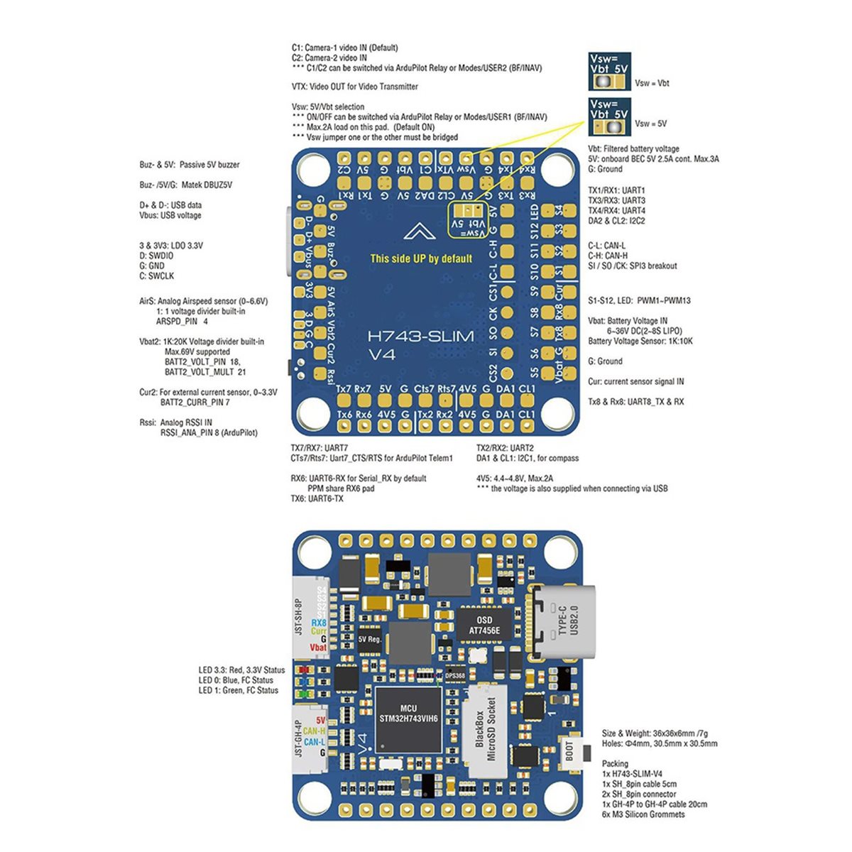 Drone Flight Controller - PROMOTION~ SLIM V4 Flight Controller with