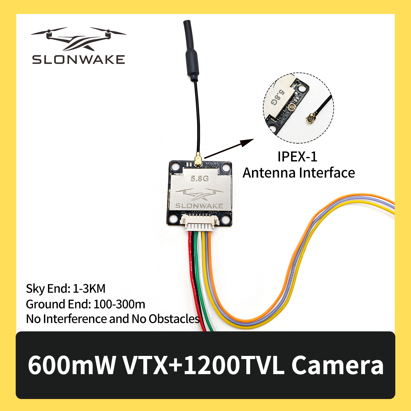 SLONWAKE 5.8G 600mW 7-24V FPV  - Drone Transmitter incelemesi ve fiyatı