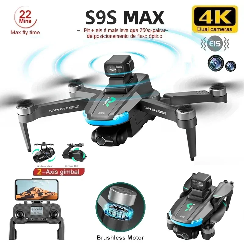 NEW S9S MAX MINI Drone 4K 2-Ax - Drone Gimbal incelemesi ve fiyatı