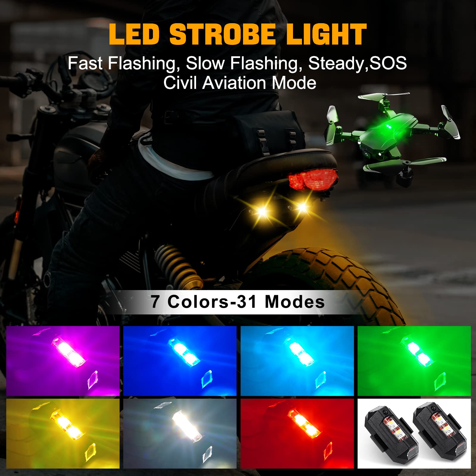 Motorcycle Lights Drone Strobe - Drone Led Light incelemesi ve fiyatı