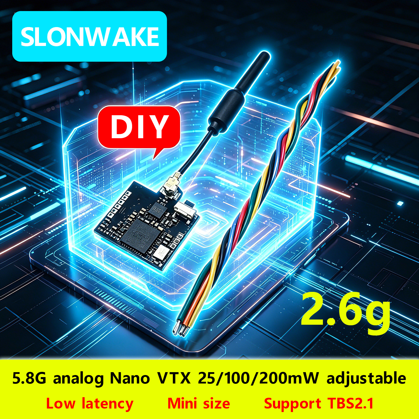 SLONWAKE Nano 5.8G 48CH 200mW  - Drone Transmitter incelemesi ve fiyatı