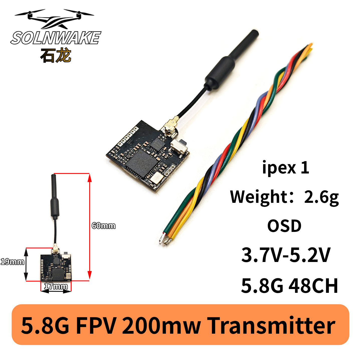 SLONWAKE Nano 5.8G 48CH 200mW  - Drone Transmitter incelemesi ve fiyatı