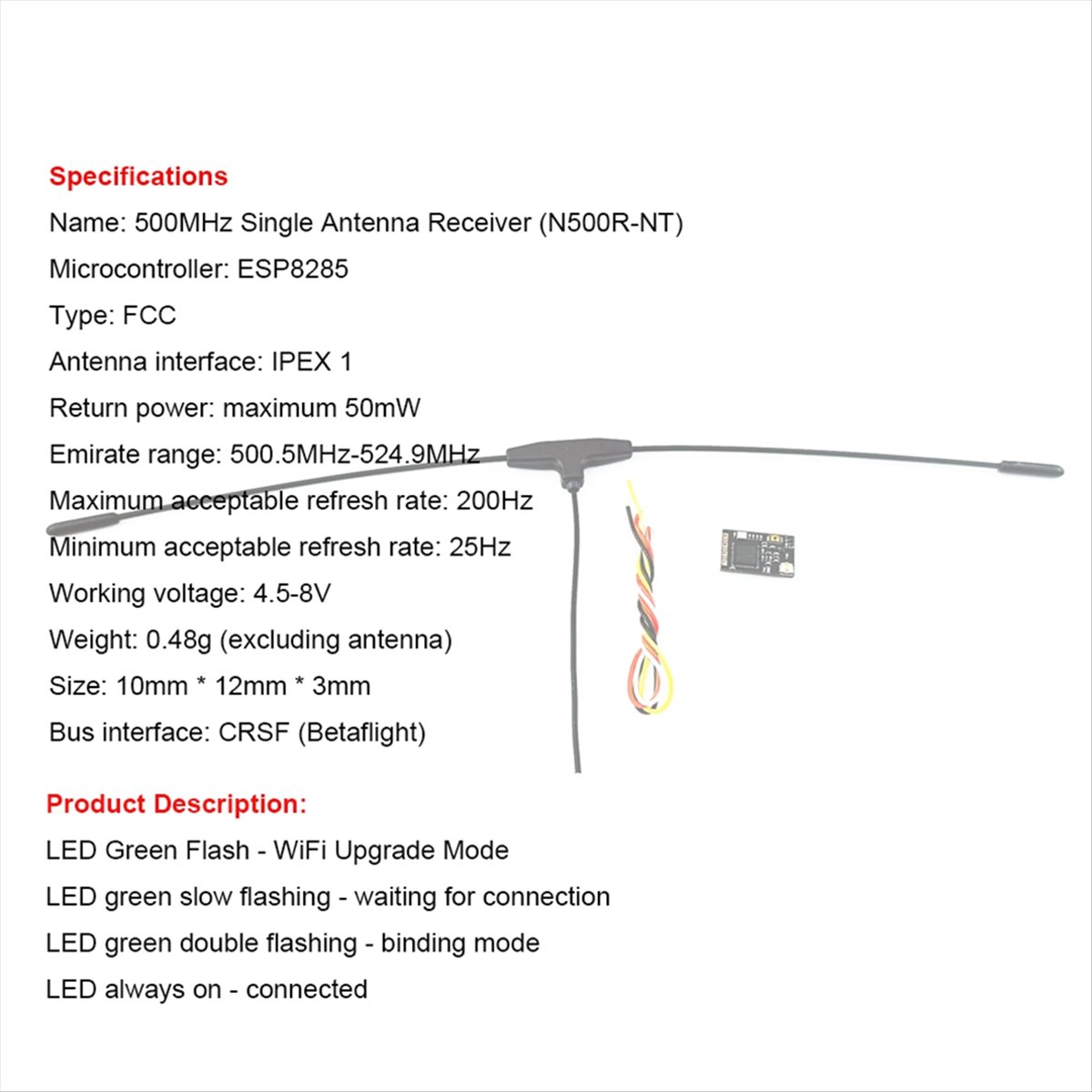 500MHz Receiver 500.5MHz-524.9 - Drone Receiver incelemesi ve fiyatı